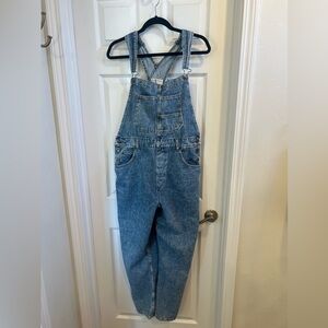 Free People Blue Denim Overalls